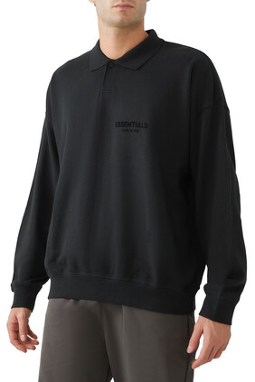 Long Sleeve French Terry Polo